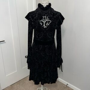 Killstar black velvet dress